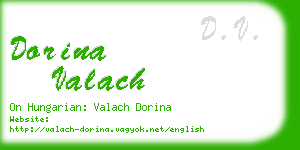 dorina valach business card